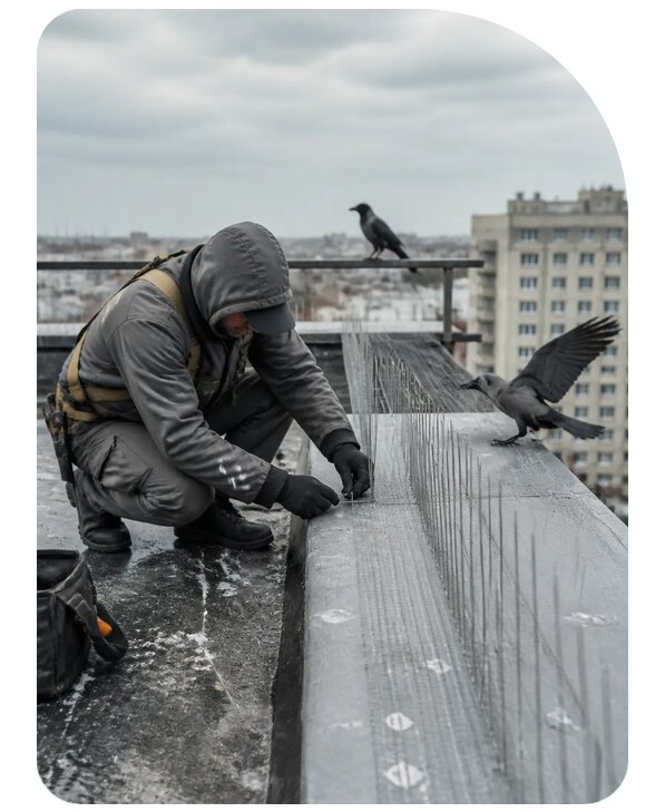 Защита от ворон под ключ в Туймазы по цене от 5095 р. | Сенат-Тмз